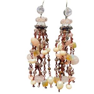 Ottaviani Bijoux Pink Glass Beaded Earrings